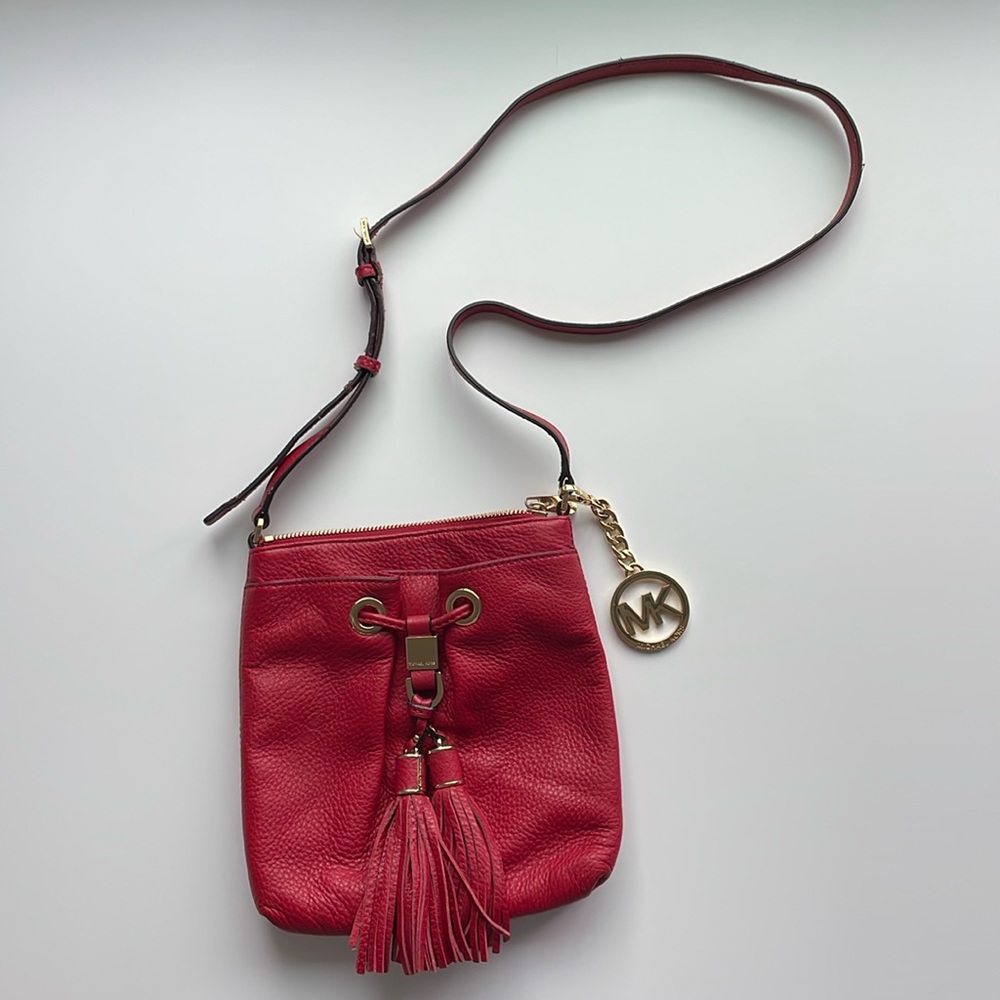 Red leather Michael Kors Purse